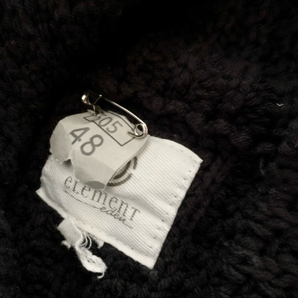 ELEMENT EDEN Shaker knit black, gray white color block sweater - Picture 7 of 7